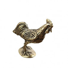 1Pcs Retro Brass Rooster Figurines Creative Antique Twelve Zodiac Chicken Ornaments Portable Crafts Collection Tea Pet