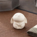 Pure White Rabbit Small Tea Pet Ceramic Fine Workmanship Animal Tea Pet Beautiful Decorative Handmade Crocodile Tea Figurine