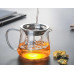 Heat-resisting clear glass tea pot